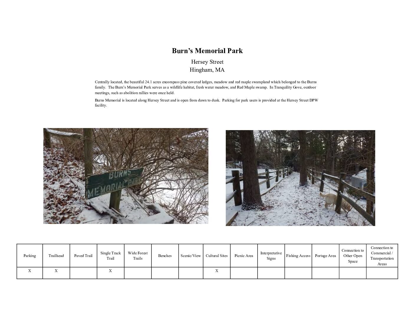 Burns Memorial Park